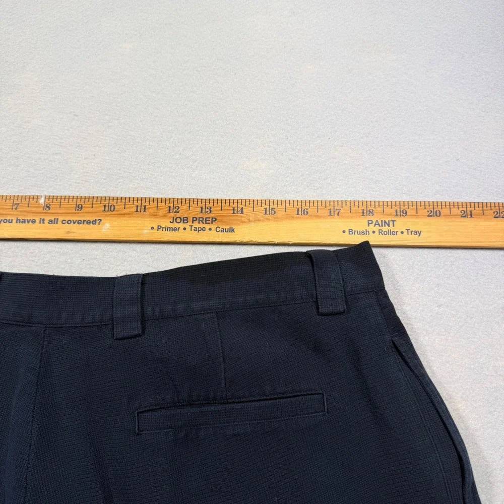 Byron Nelson Eleven Straight Mens 38 Navy Blue Silk Cotton Pleated Golf Shorts